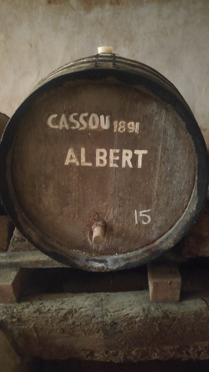 Tonel 15 en la bodega de la Finca Cassou